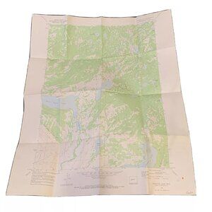 Dept. Of Interior Map - Fayetteville Lake Wyoming - 22 x 27 Topo Vintage 1968